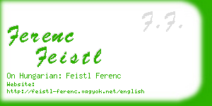 ferenc feistl business card
